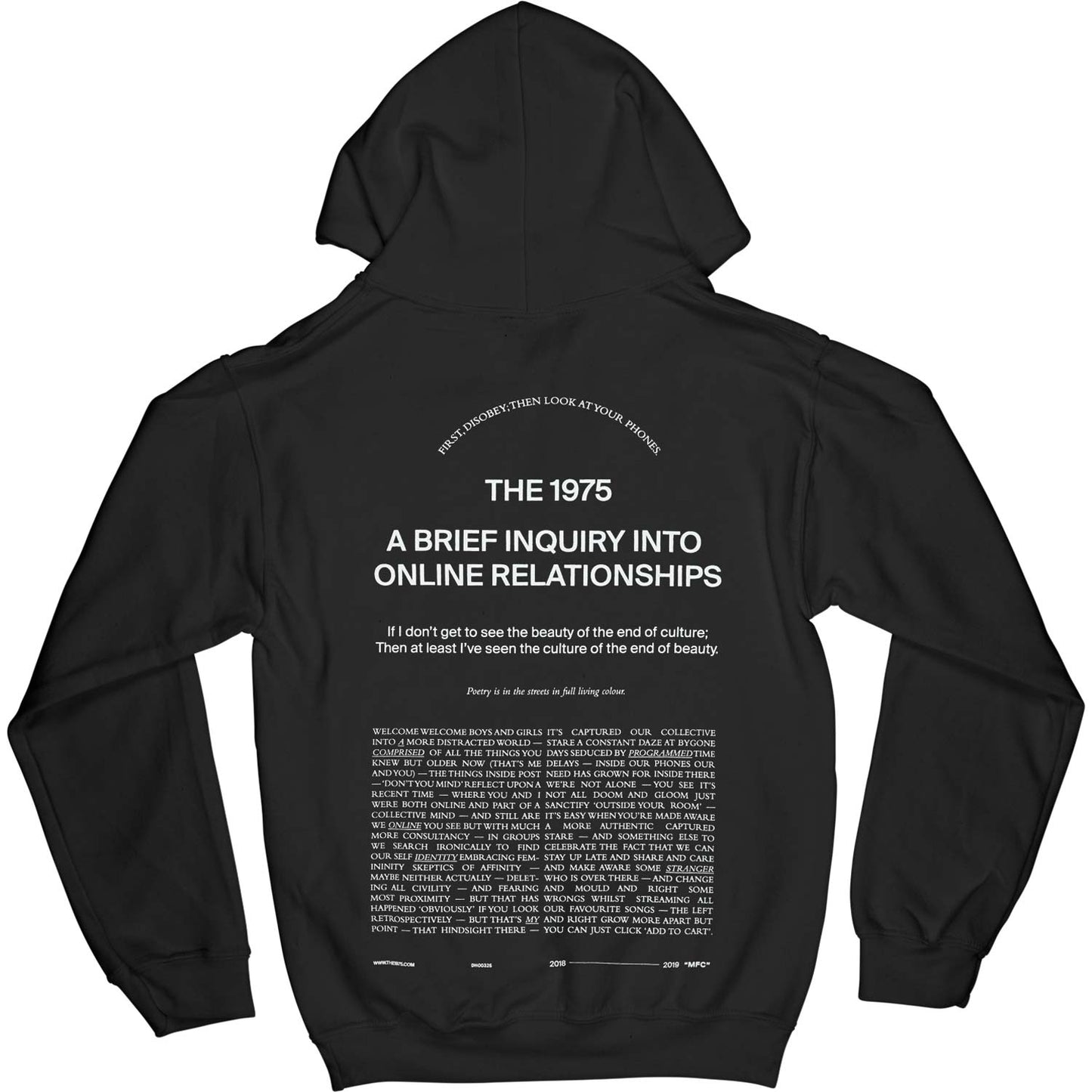 1975 ABIIOR Welcome Welcome (Back Print) Hooded Sweatshirt