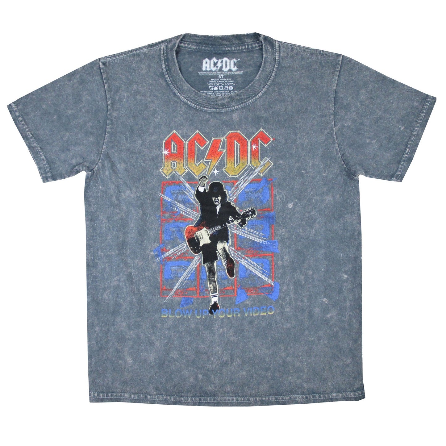 AC/DC Blow Up Your Video Stone Washed Youth Childrens T-shirt