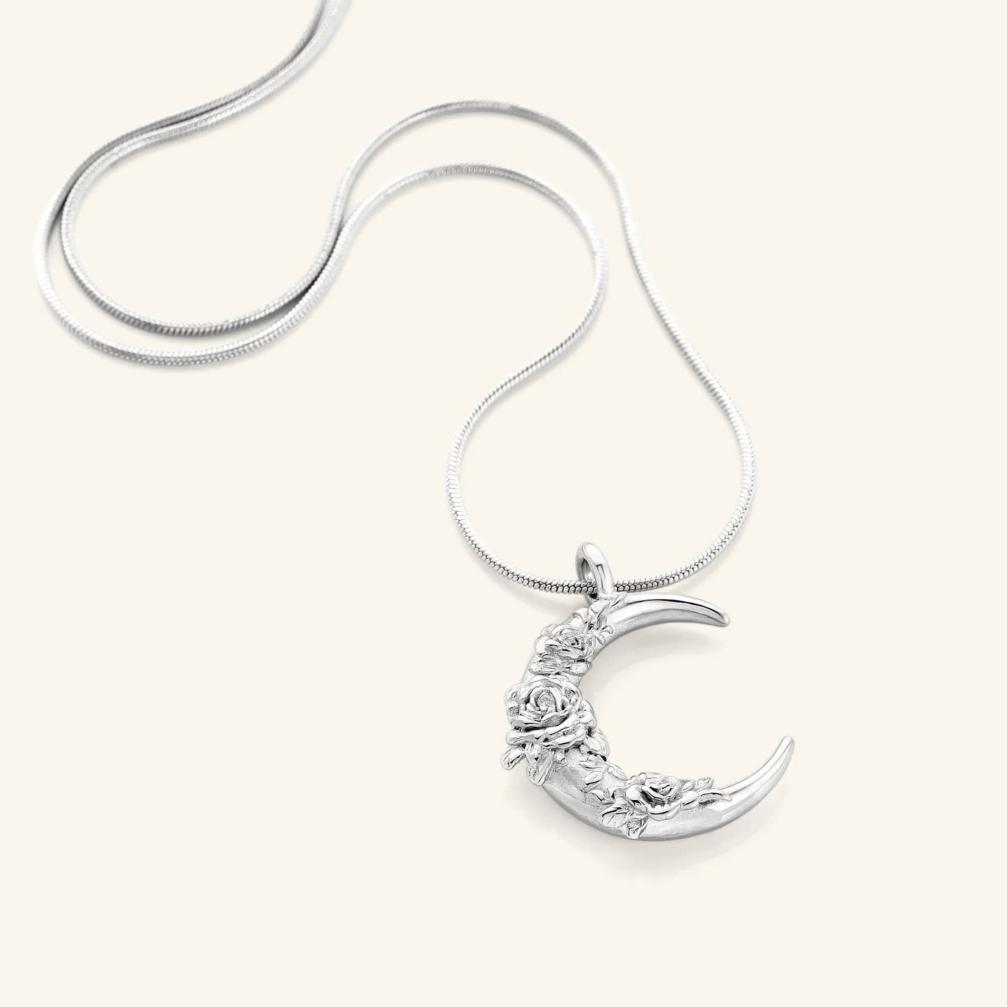 Damask Rose Crescent Necklace | VELA x Nominal