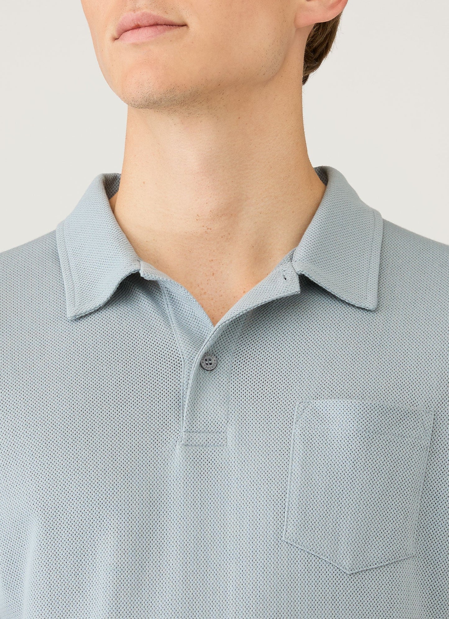 Mens Riviera Polo Shirt In Stone Blue Mpol1026 Buwt