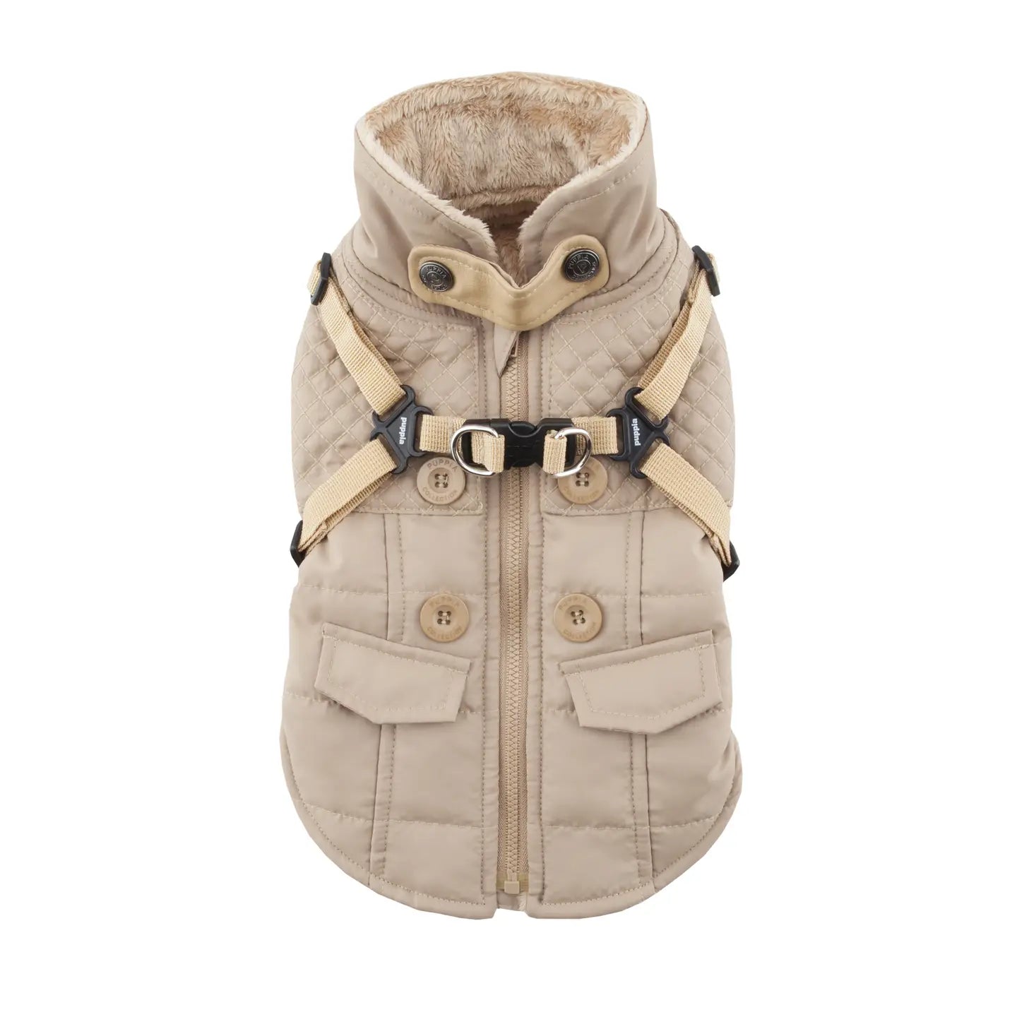 Puppia Wilkes Winter Dog Coat Integrated Harness