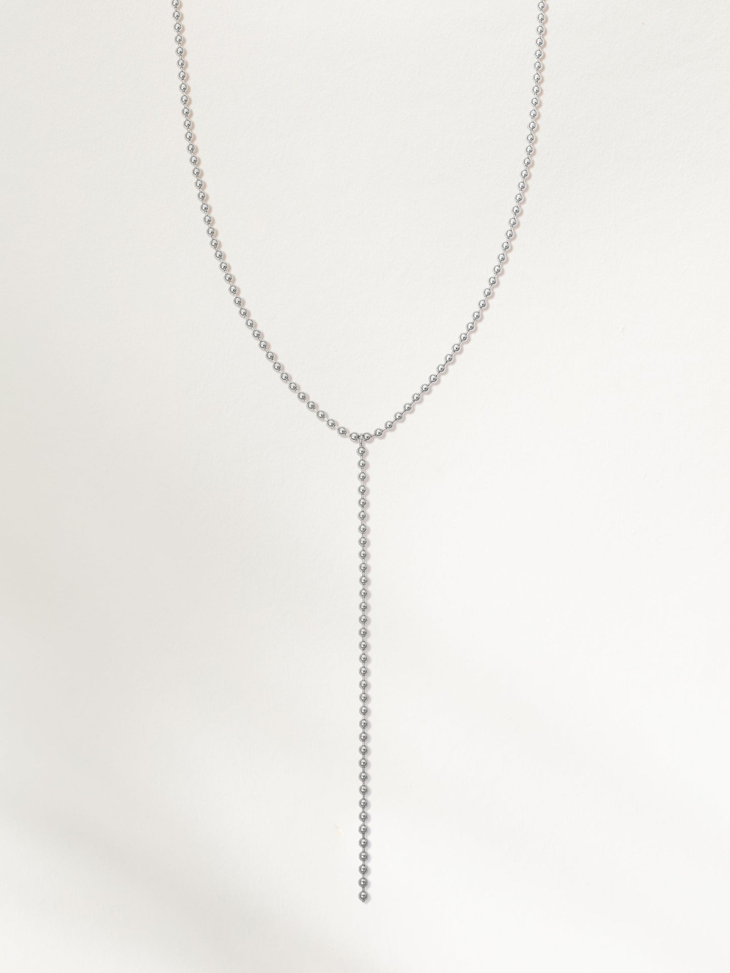 Ball Chain Lariat Necklace