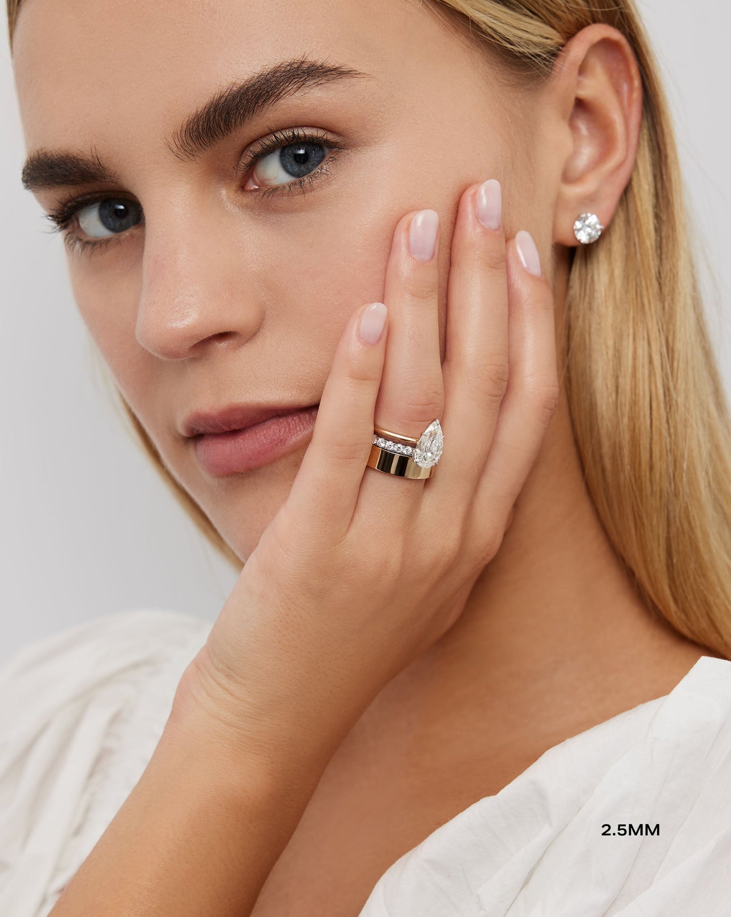 2.5 mm Classic Diamond Band | Platinum