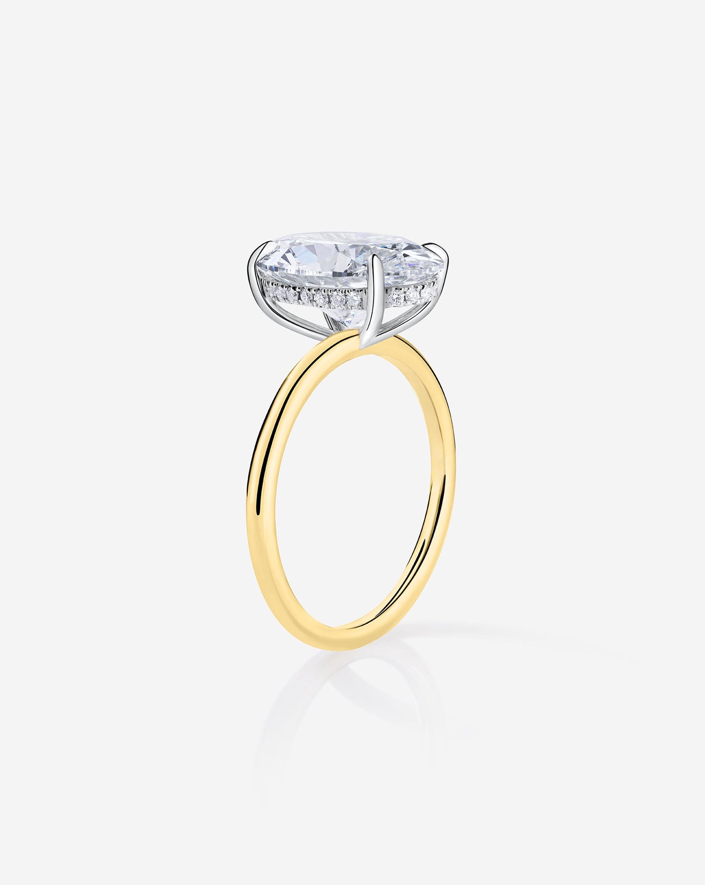 5.63 Oval Lab Diamond in Whisper Thin® Hidden Halo