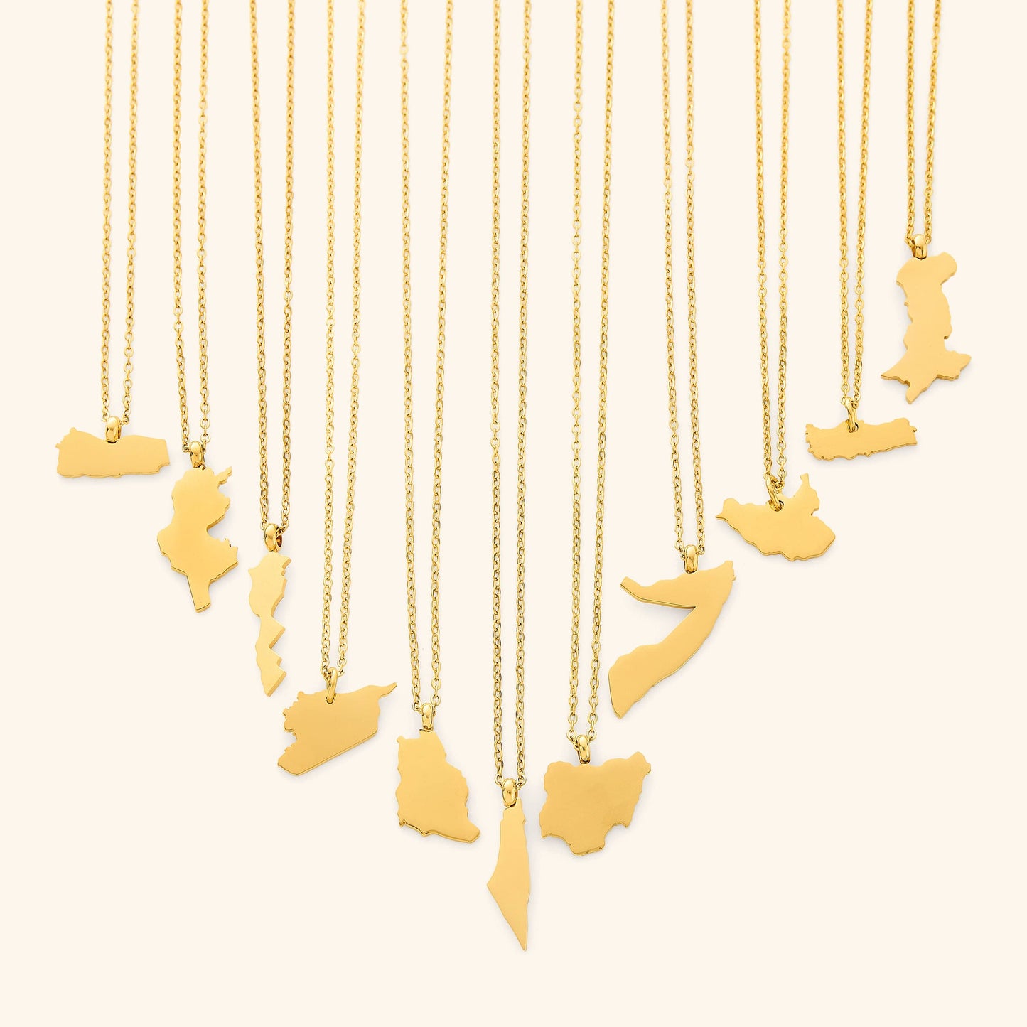 Country Map Necklace | Women