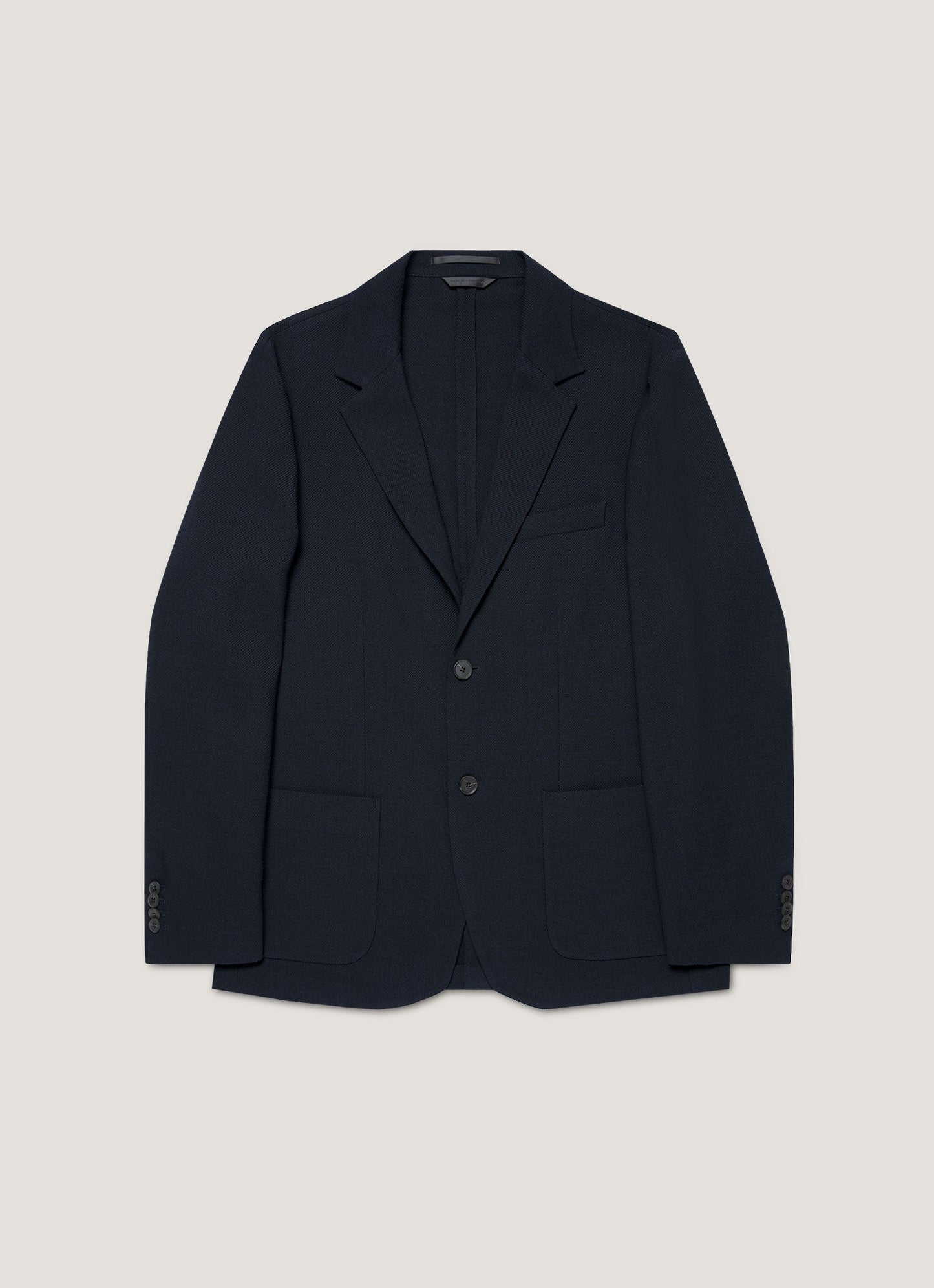 Mens Textured Wool Blazer In Navy Mjac7188 Buaa