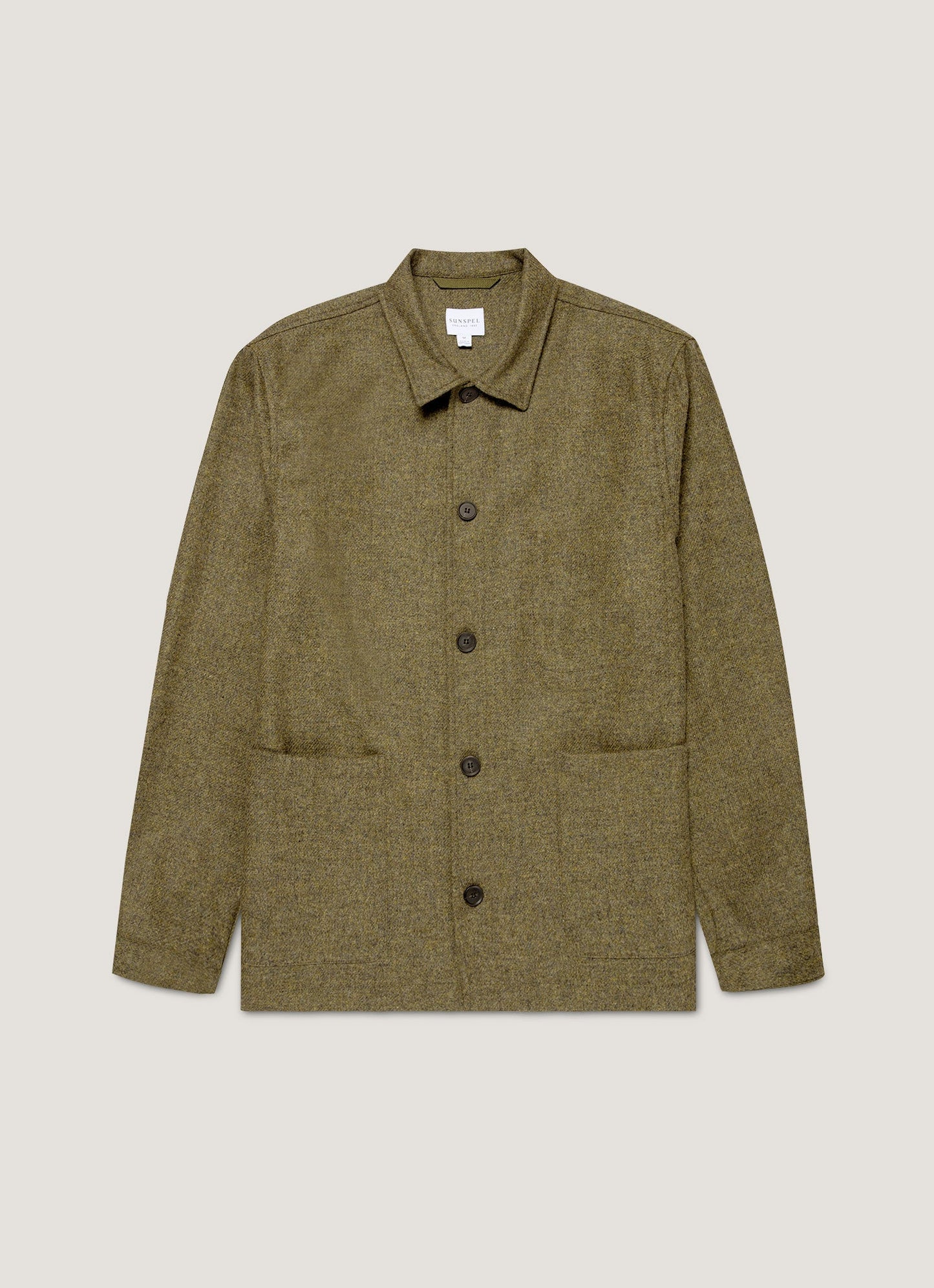 Mens Wool Twin Pocket Jacket In Sea Moss Mjac7194 Gnim