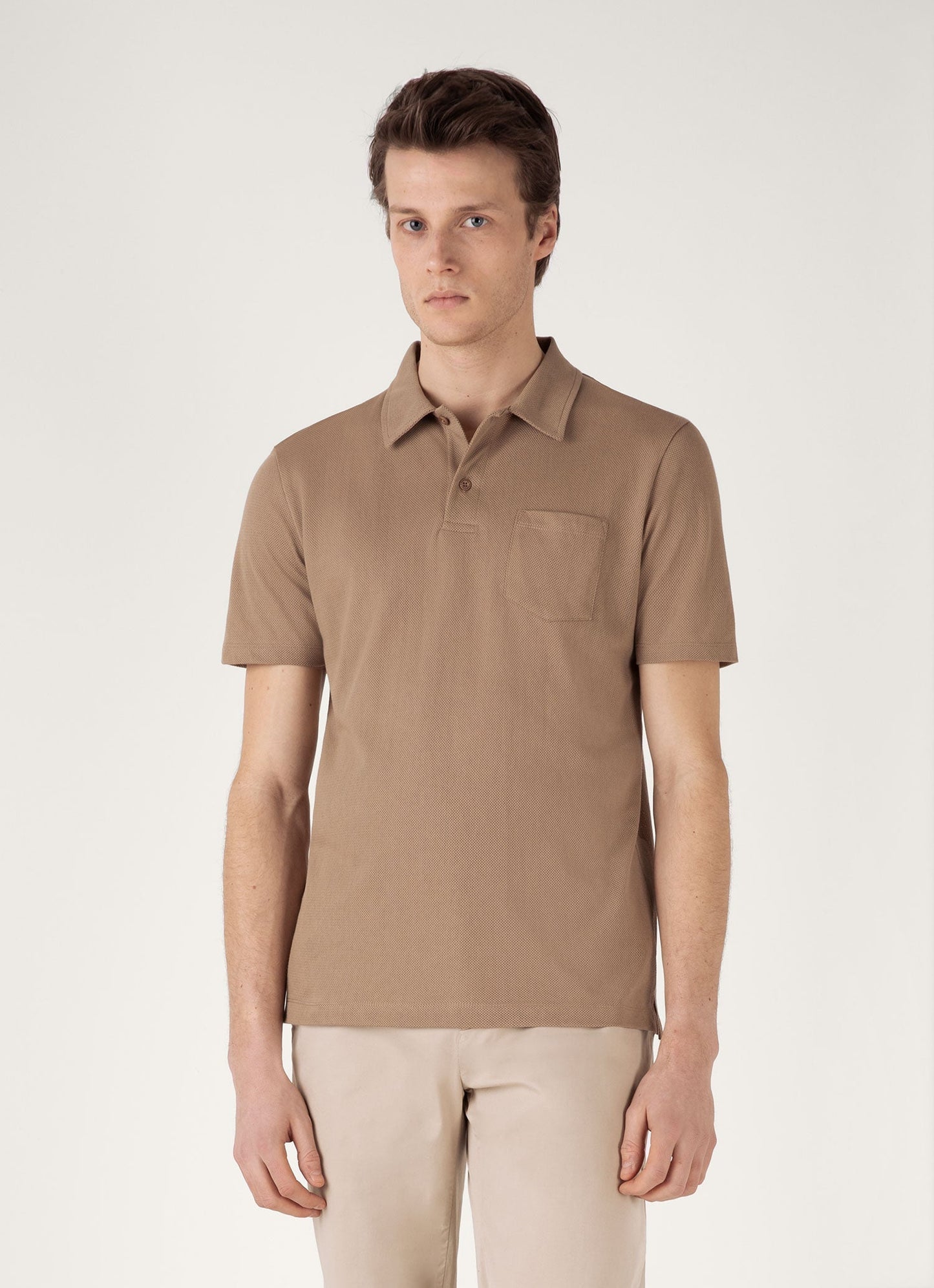 Mens Riviera Polo Shirt In Dune Mpol1026 Brfz