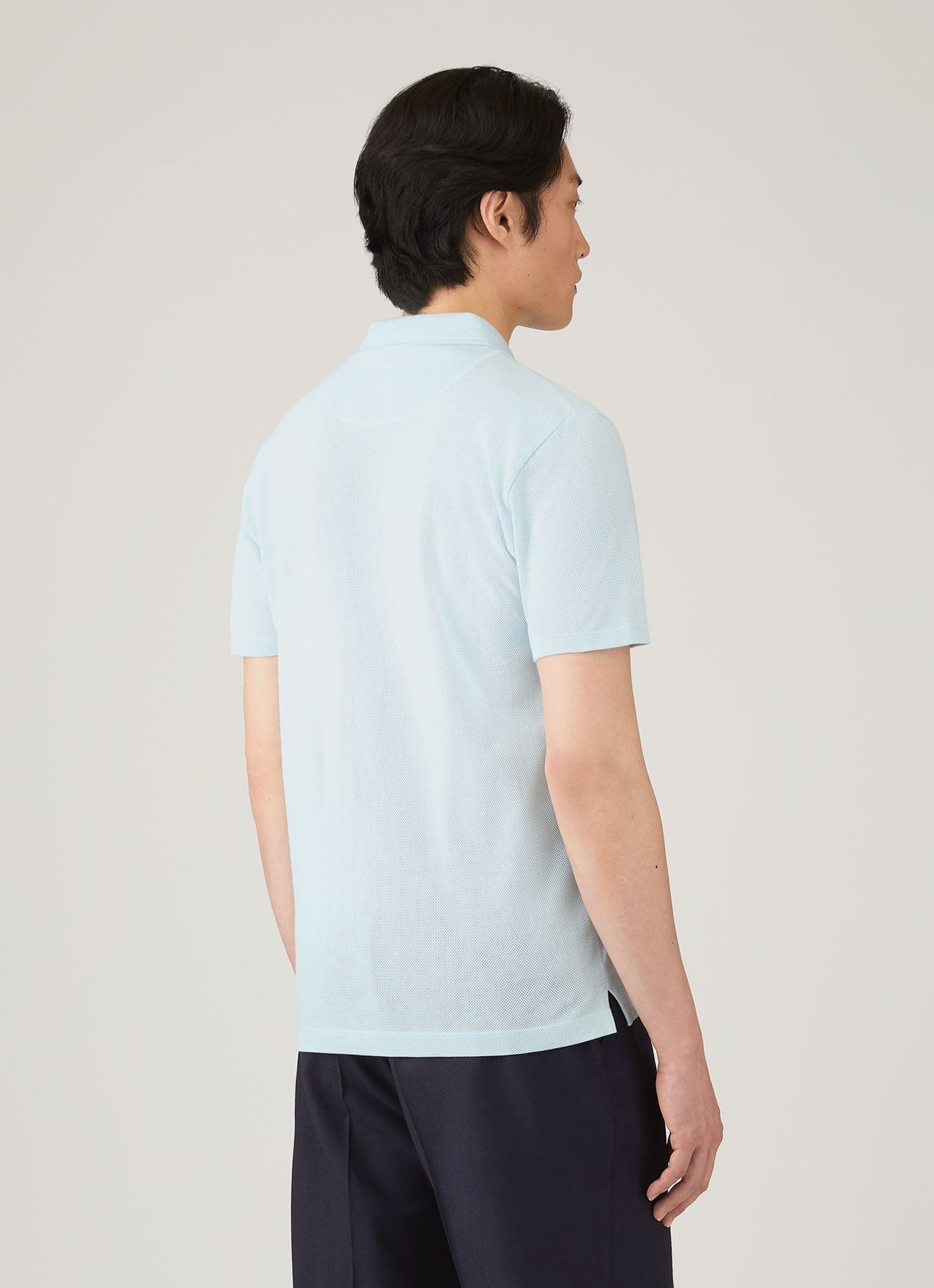 Mens Riviera Polo Shirt In Frost Blue Mpol1026 Buwo