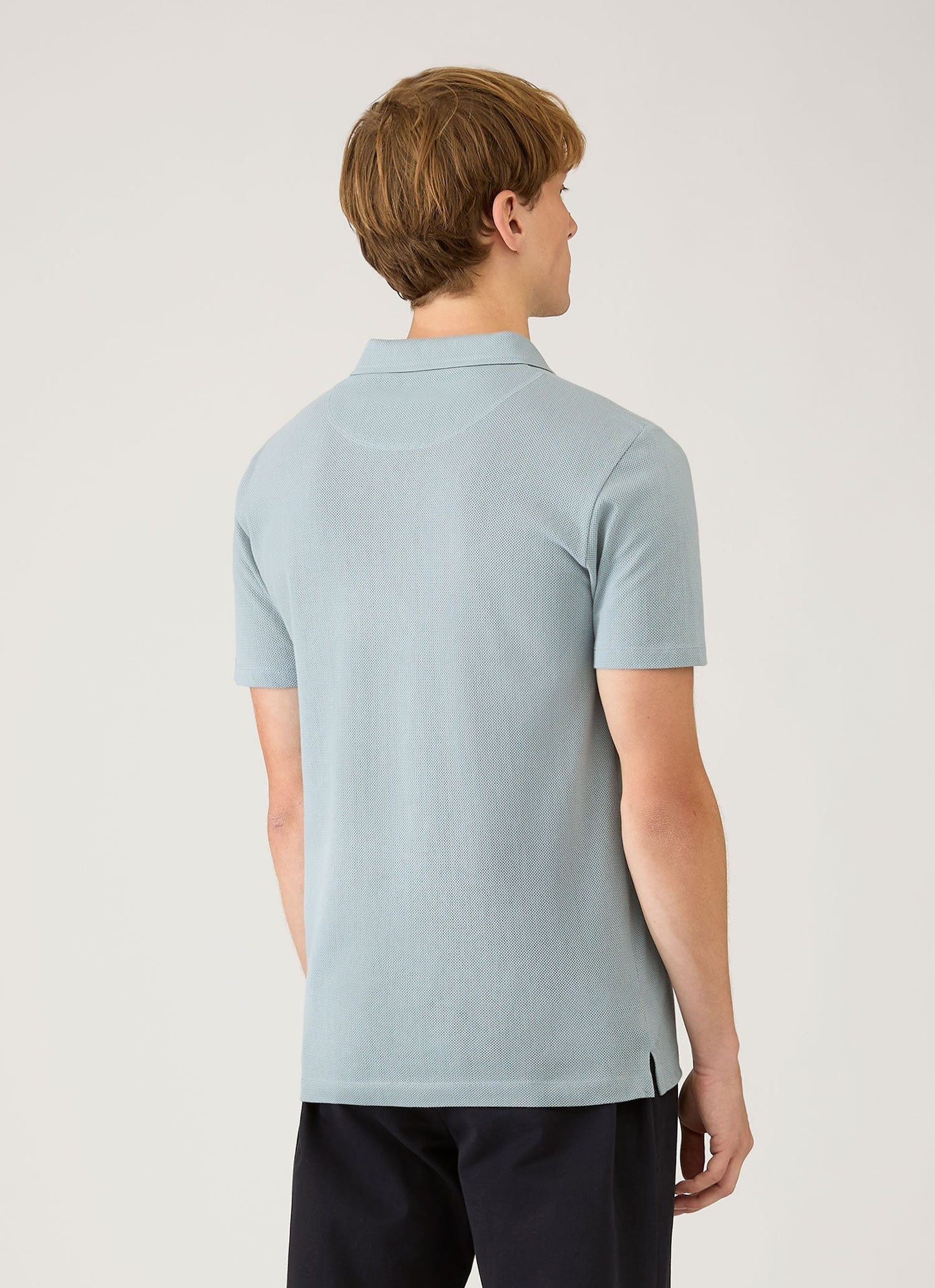 Mens Riviera Polo Shirt In Stone Blue Mpol1026 Buwt