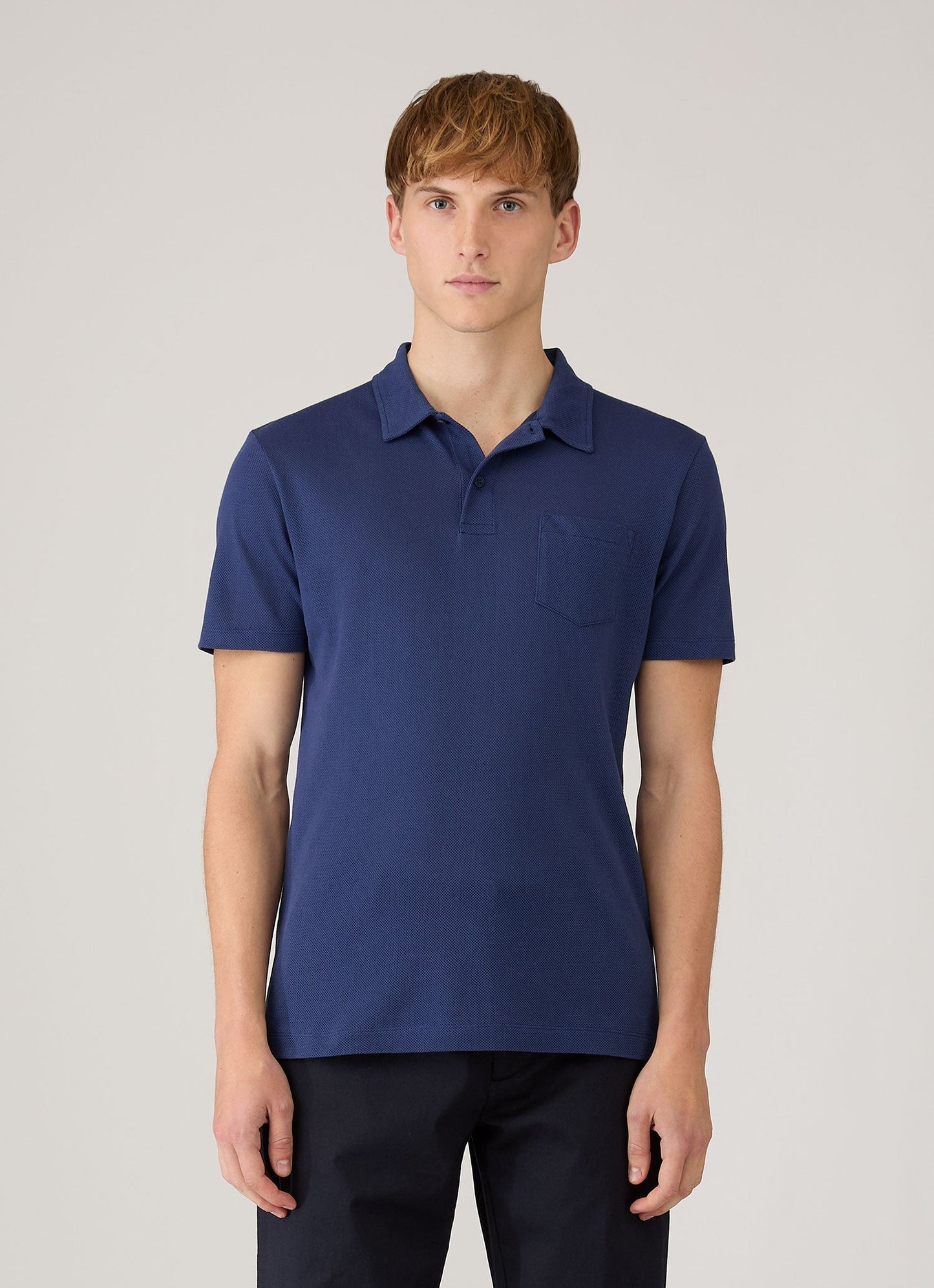 Mens Riviera Polo Shirt In Ink Blue Mpol1026 Buwx