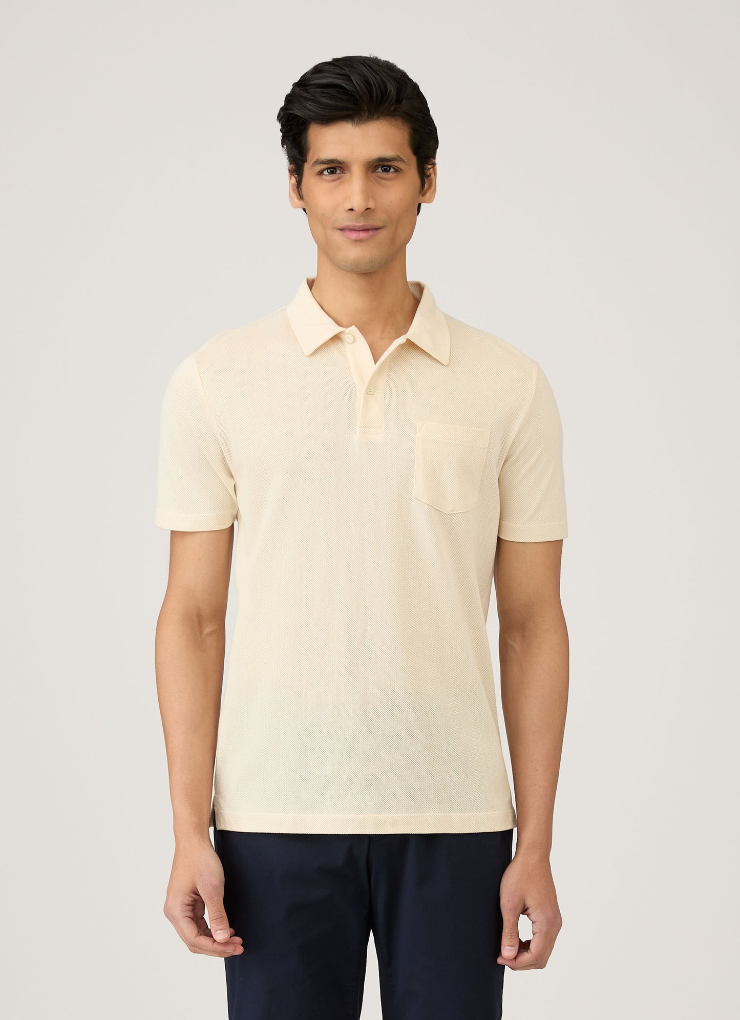 Men S Natural Riviera Polo Shirt In Undyed Mpol1026U Nuab