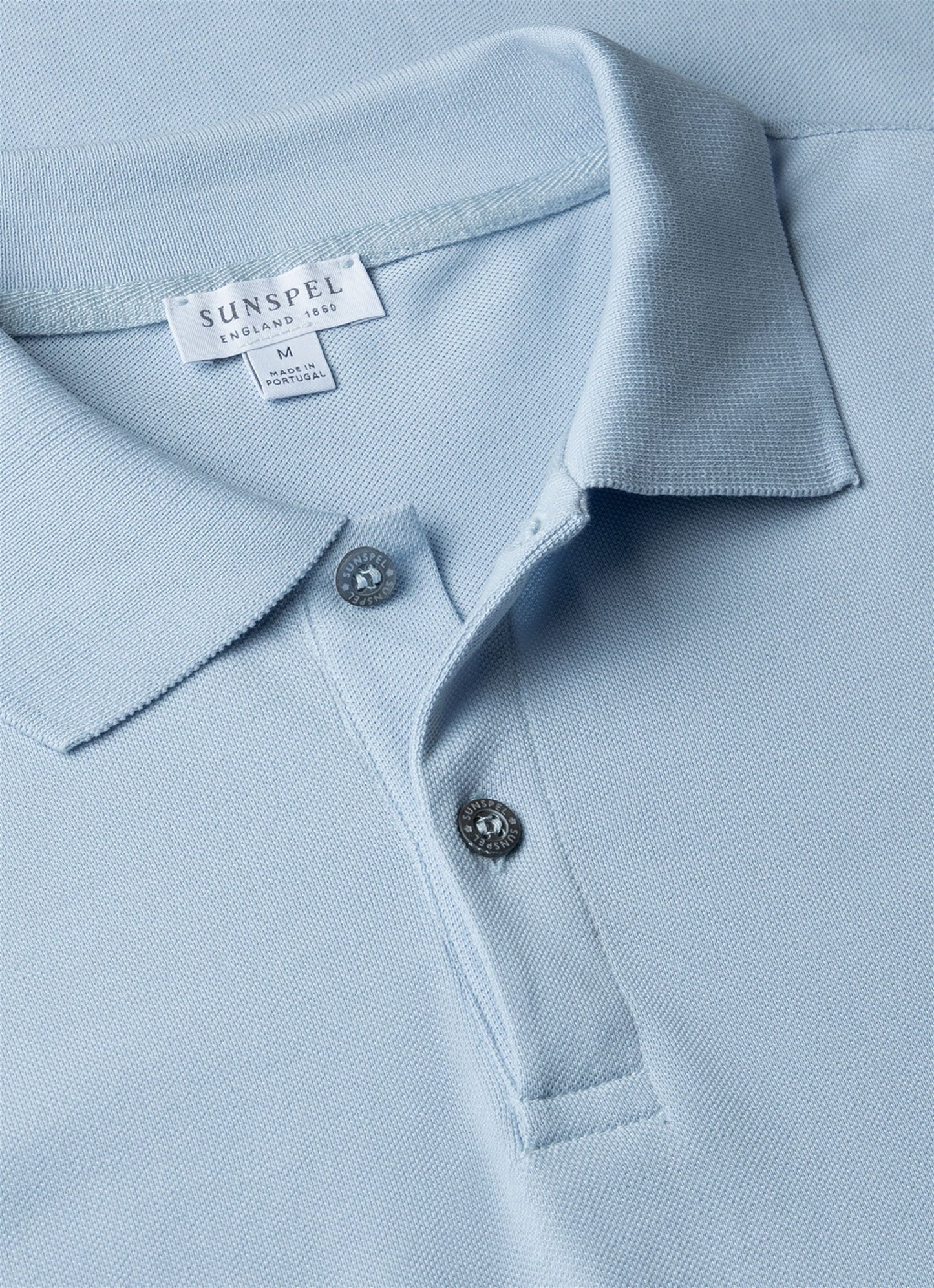 Mens Pique Polo Shirt In Blue Mist Mpol1028 Buvq