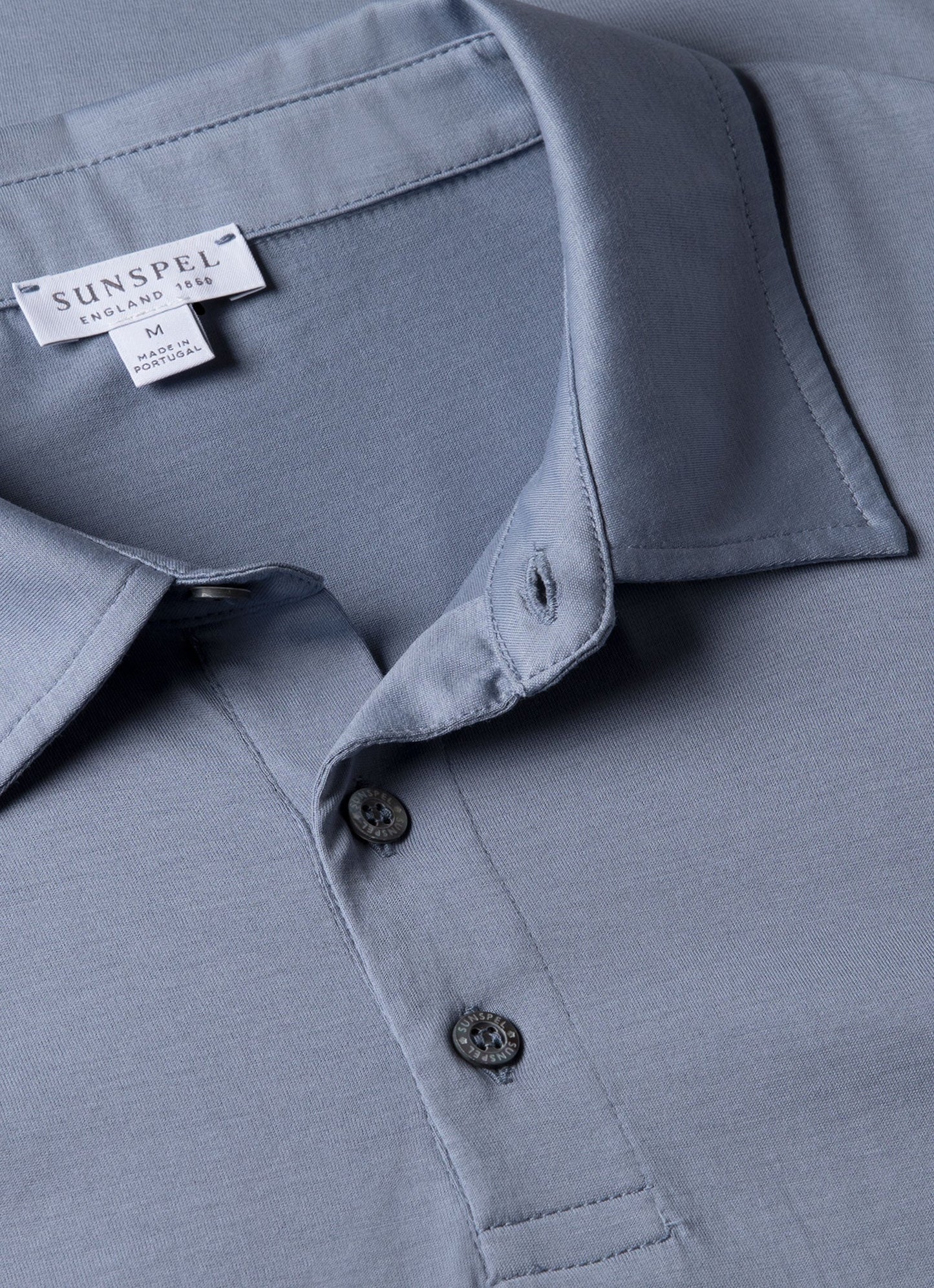 Mens Classic Jersey Polo Shirt In Vintage Blue Mpol1052 Buwb