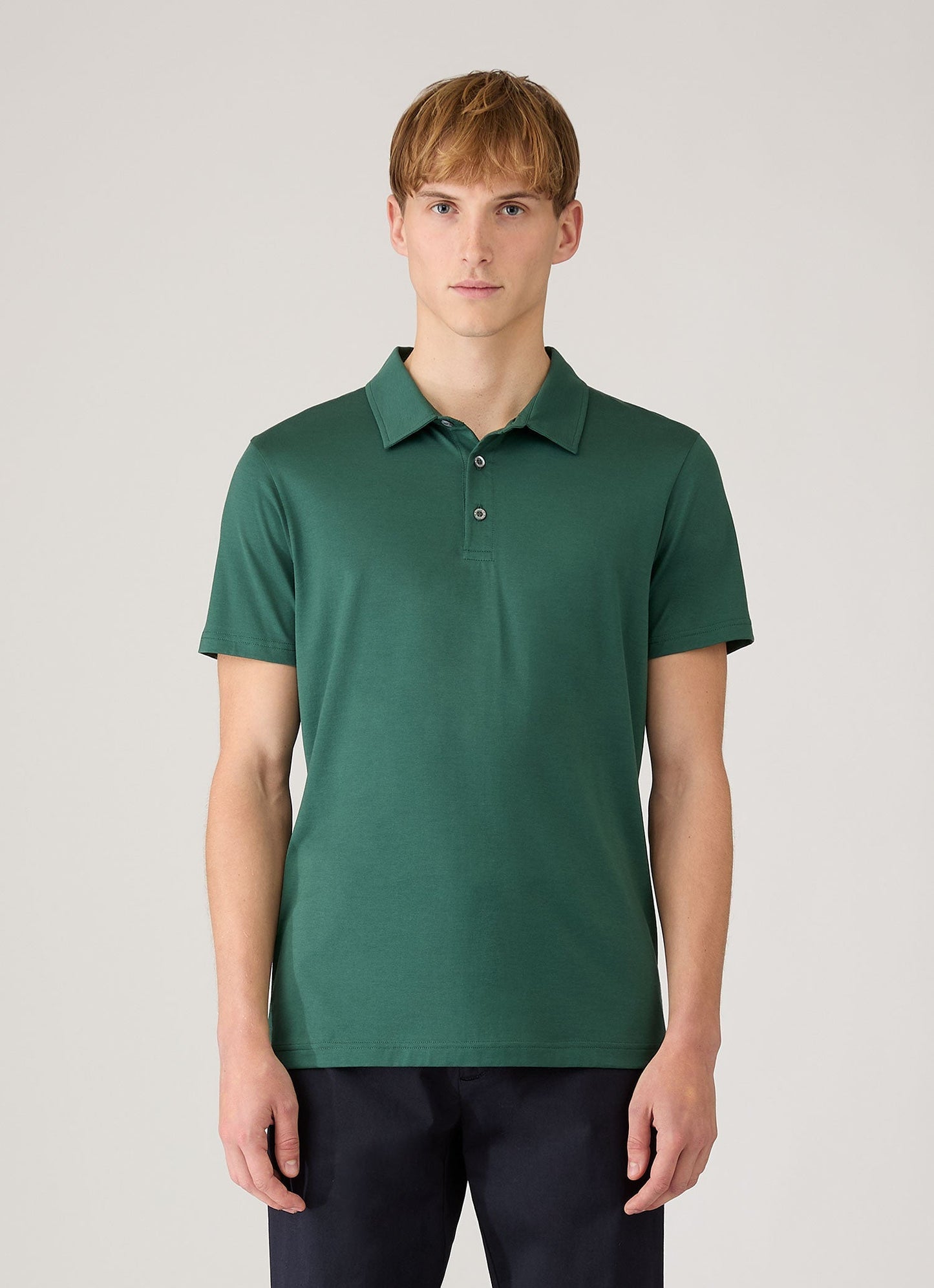 Mens Classic Jersey Polo Shirt In Forest Mpol1052 Gnjd