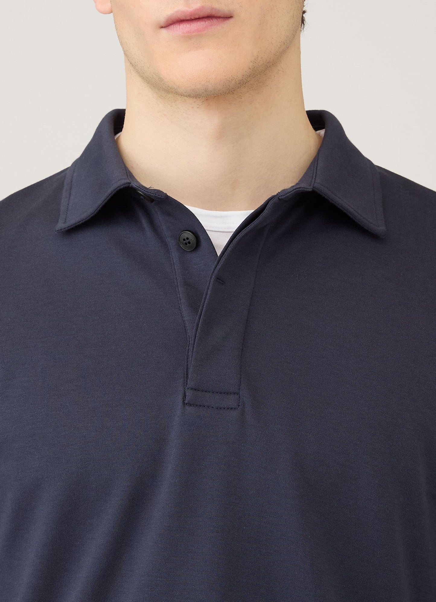 Mens Heavyweight Rugby Polo Shirt In Navy Mpol1066 Buaa