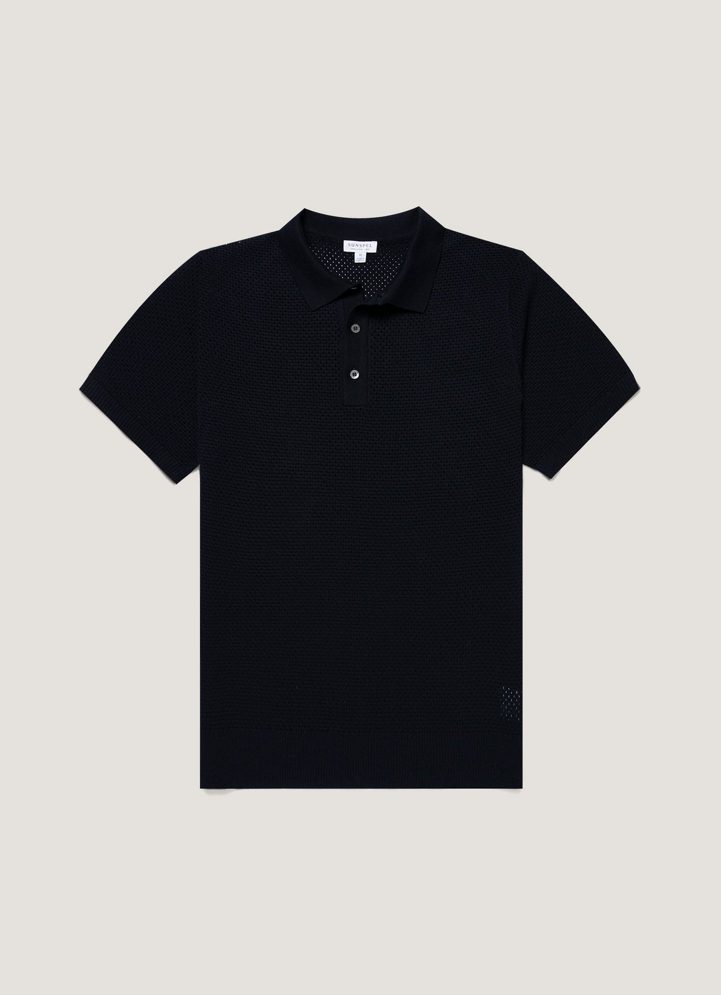 Mens Cotton Mesh Polo In Navy Mpol8316 Buaa