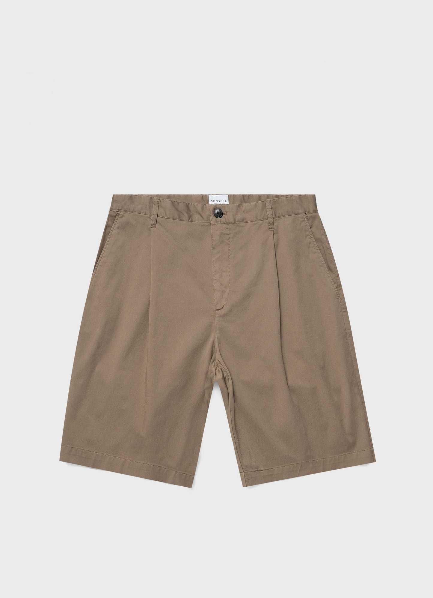 Men S Pleated Twill Short In Dark Stone Mshr3509 Whdc