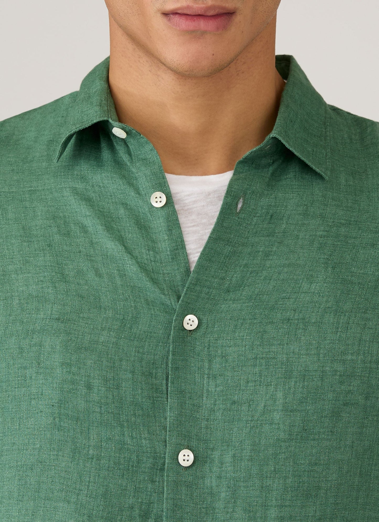 Mens Linen Shirt In Bright Green Msht2106 Gnjc