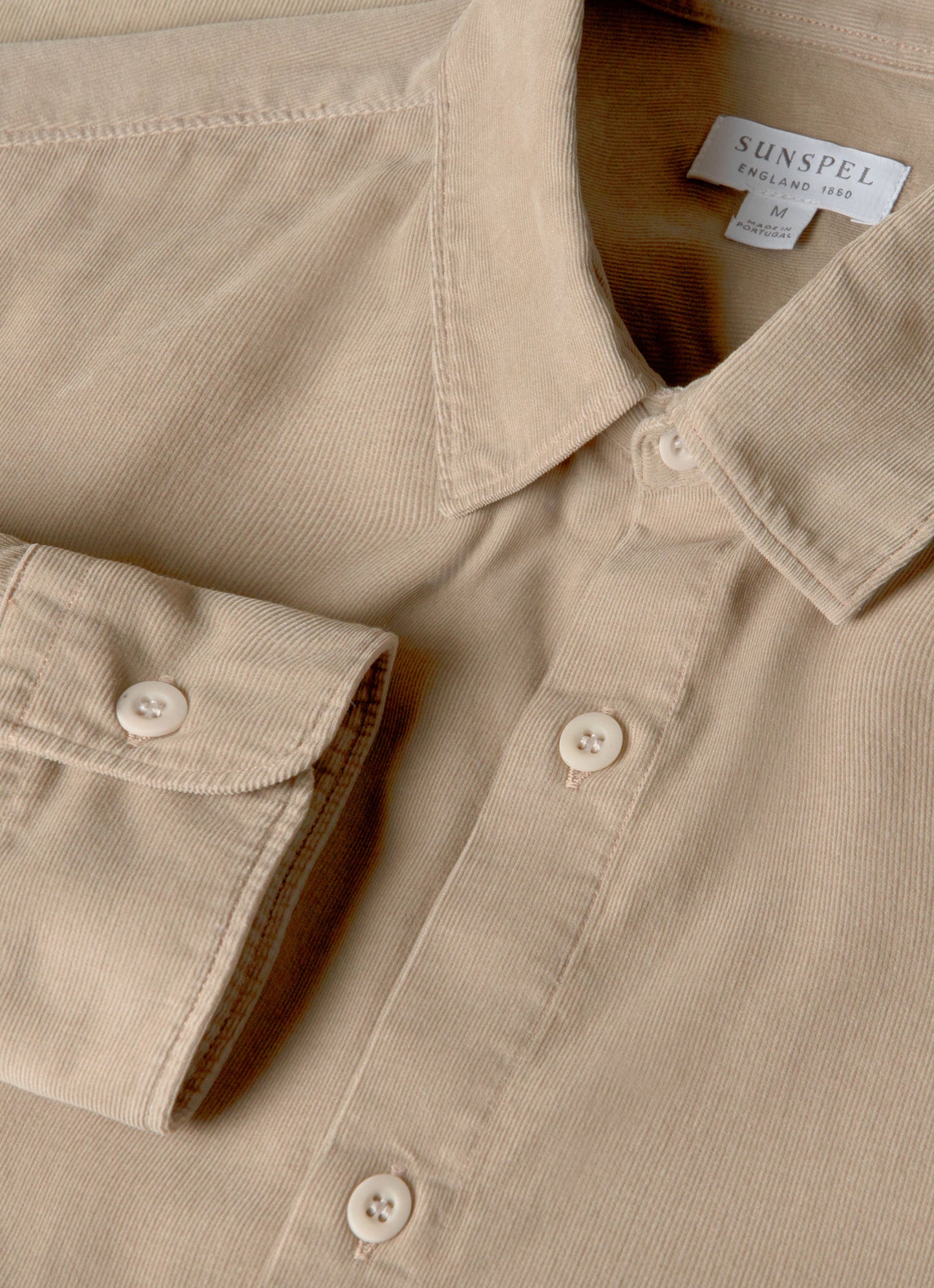 Mens Fine Cord Shirt In Fog Msht2130 Gyff