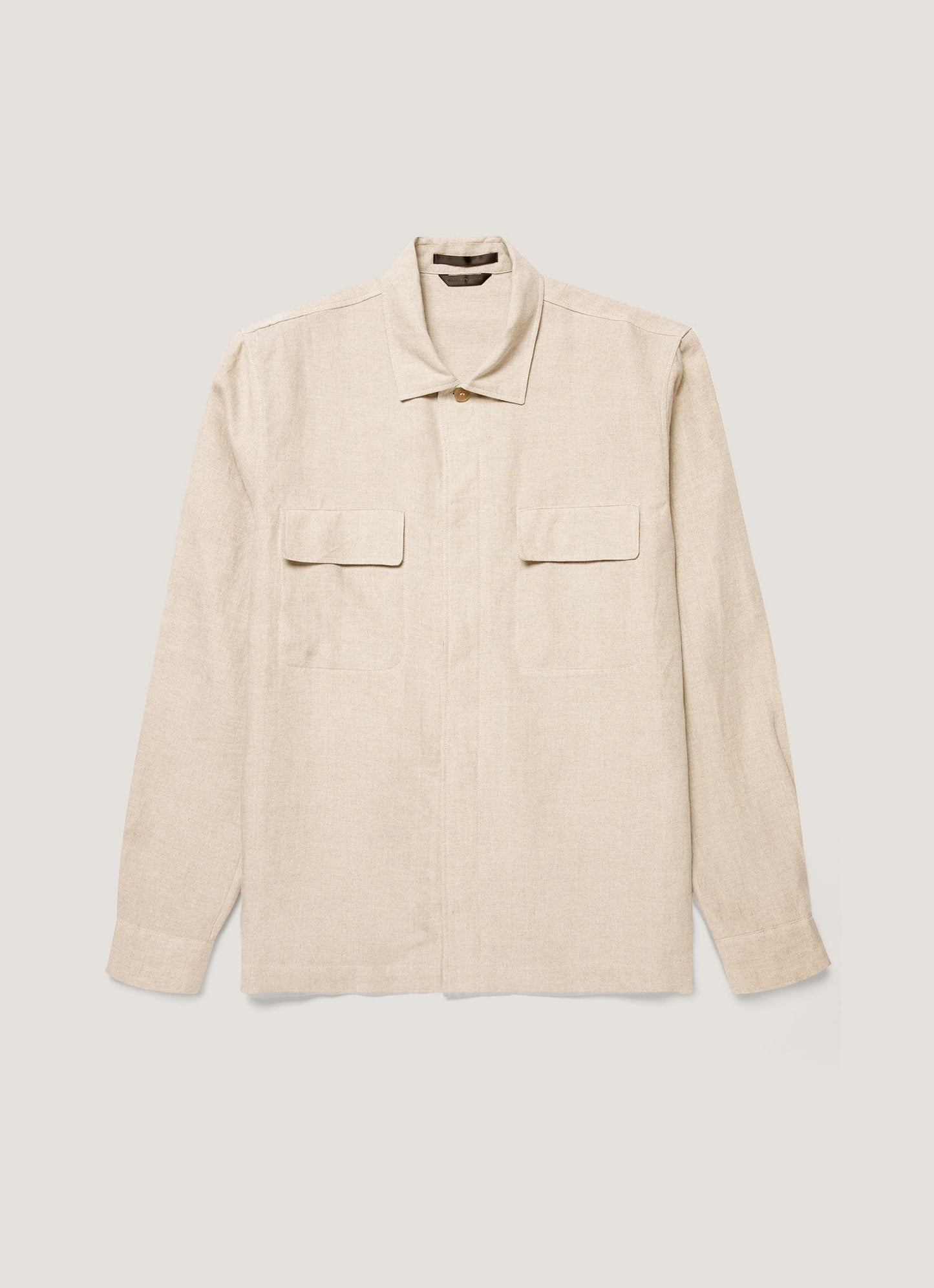 Mens Linen Overshirt In Sand Msht2152 Brbd