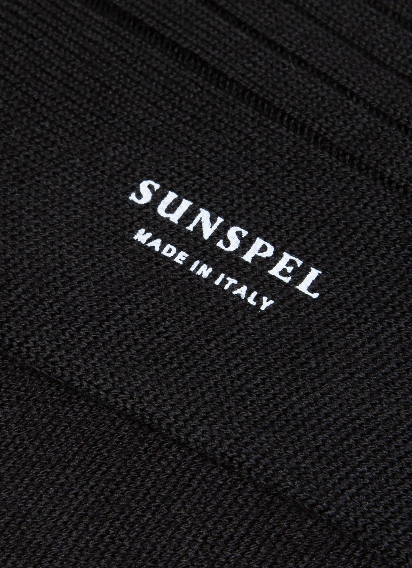 Men's Merino Wool Ribbed Socks in Black