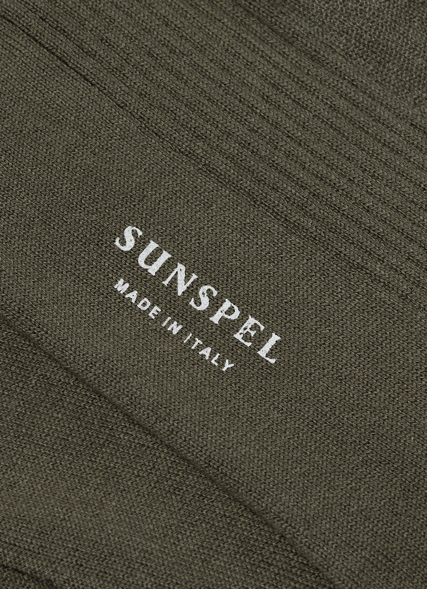 Men's Cotton Ribbed Socks in Khaki