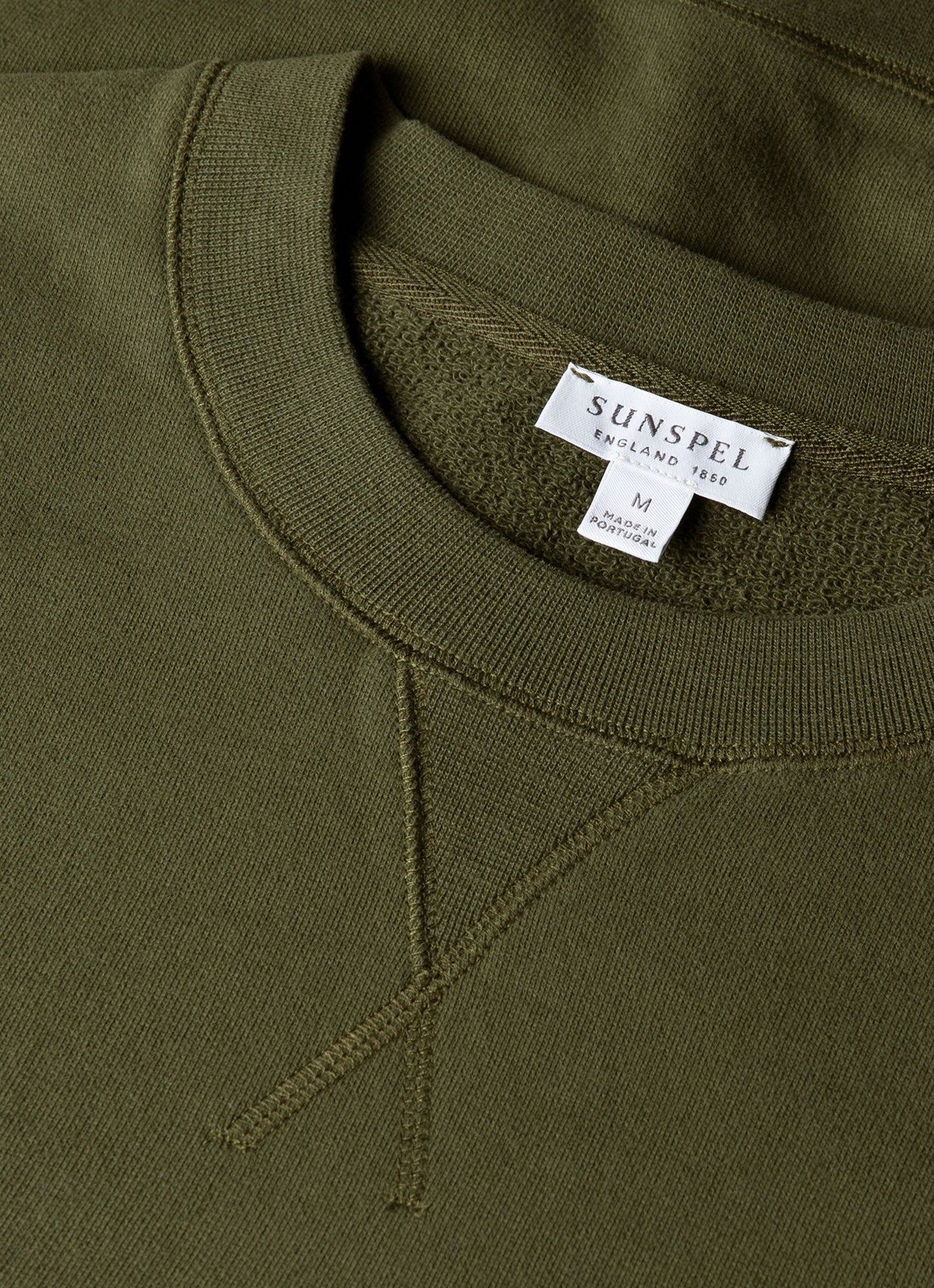 Mens Loopback Sweatshirt In Deep Olive Mswe1516 Gniz