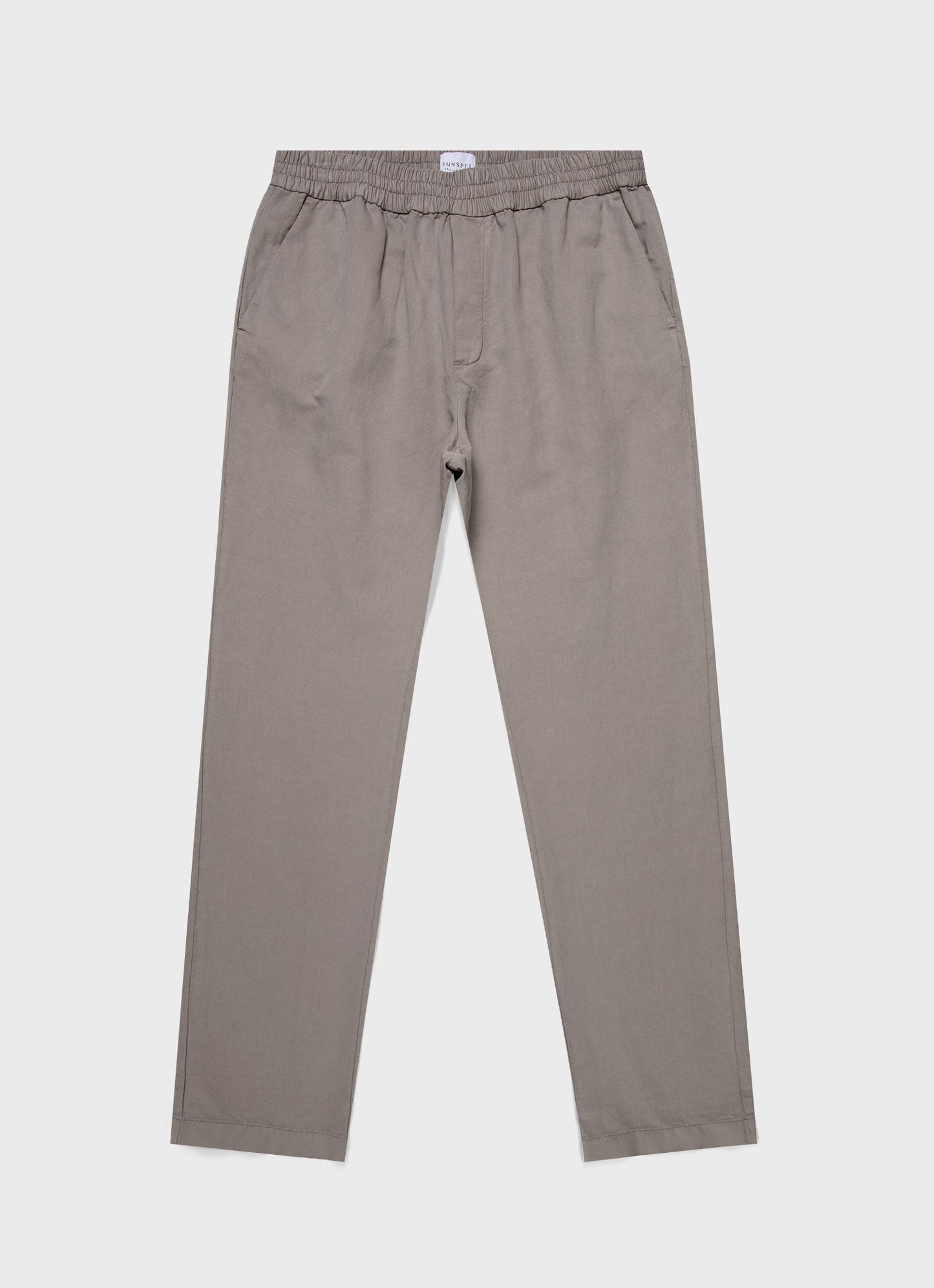 Mens Cotton Linen Drawstring Trouser In Pewter Mtrs3032 Gyey