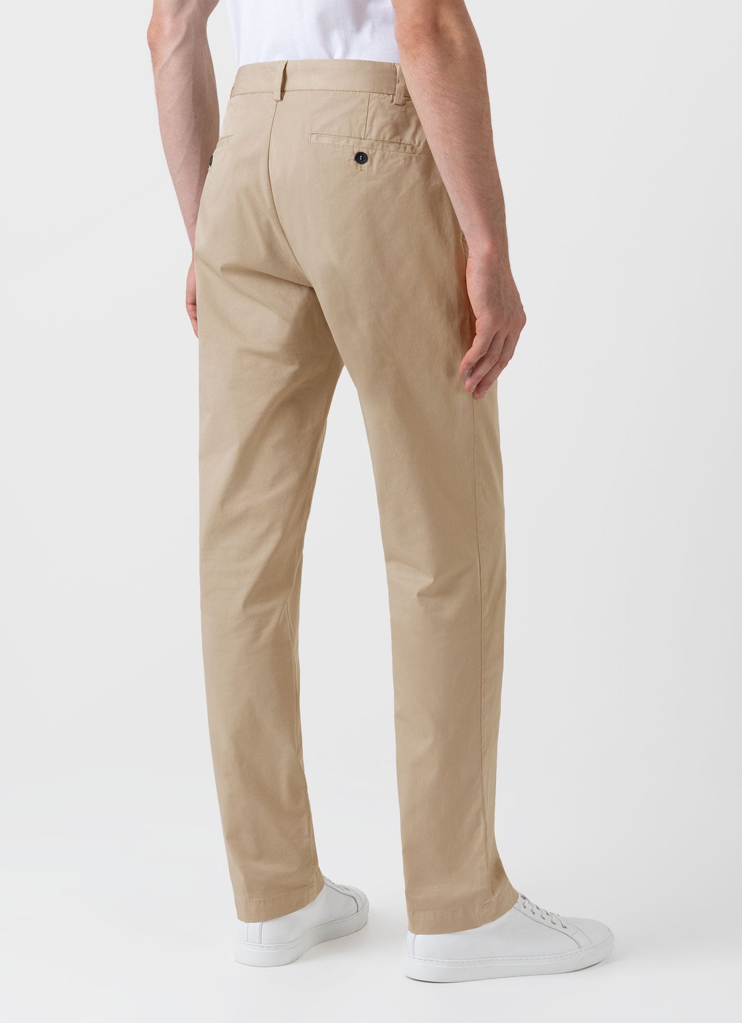 Mens Regular Fit Stretch Chino Stone