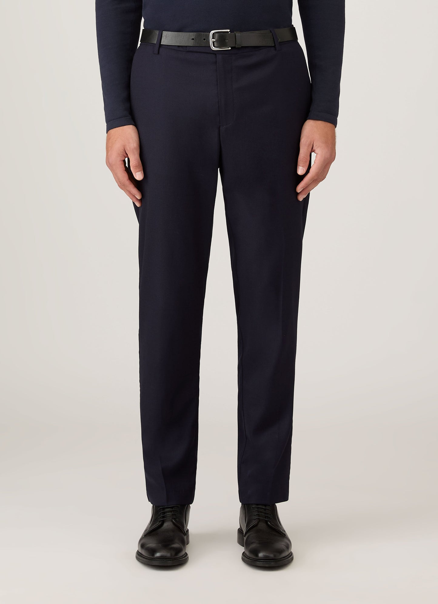 Mens Lightweight Travel Wool Trouser In Navy Mtrs3109 Buaa