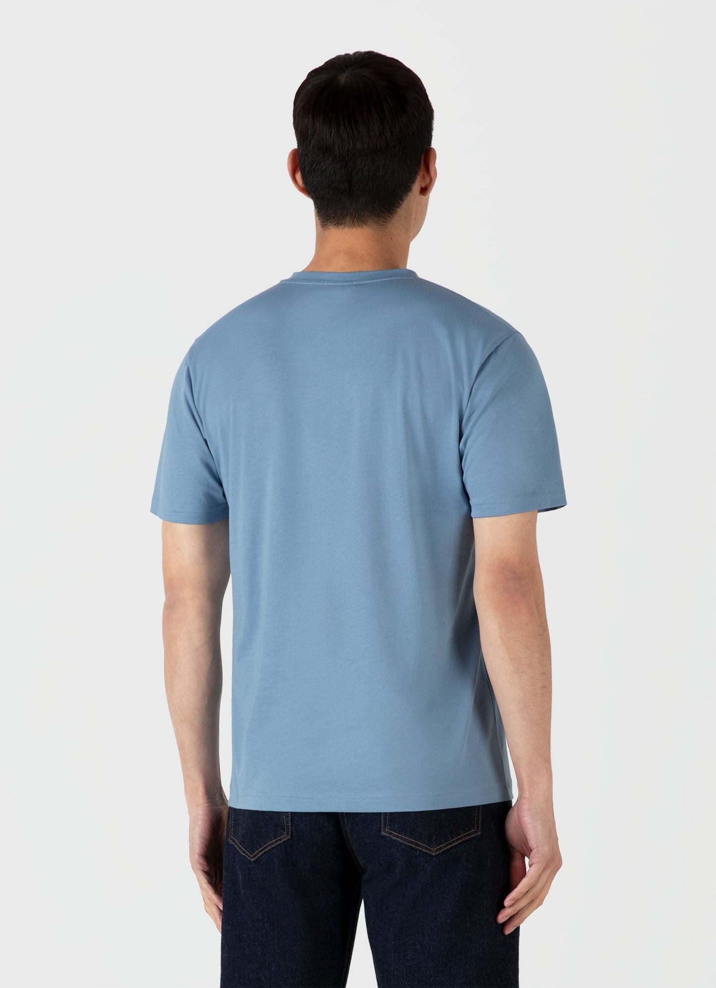 Mens Riviera Midweight Tshirt In Como Blue Mtsh0007S Buvp