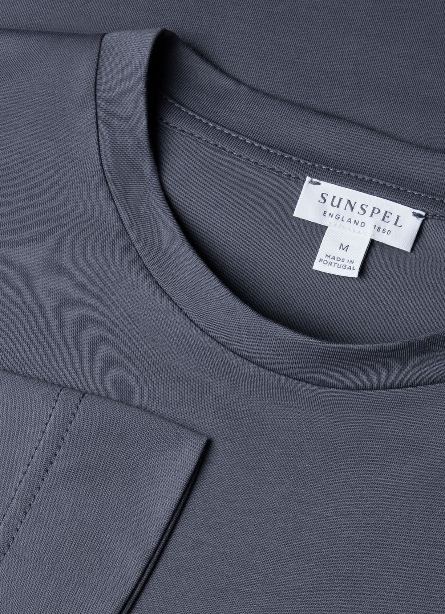 Mens Long Sleeve Riviera Midweight Tshirt In Slate Blue Mtsh0136S Buua