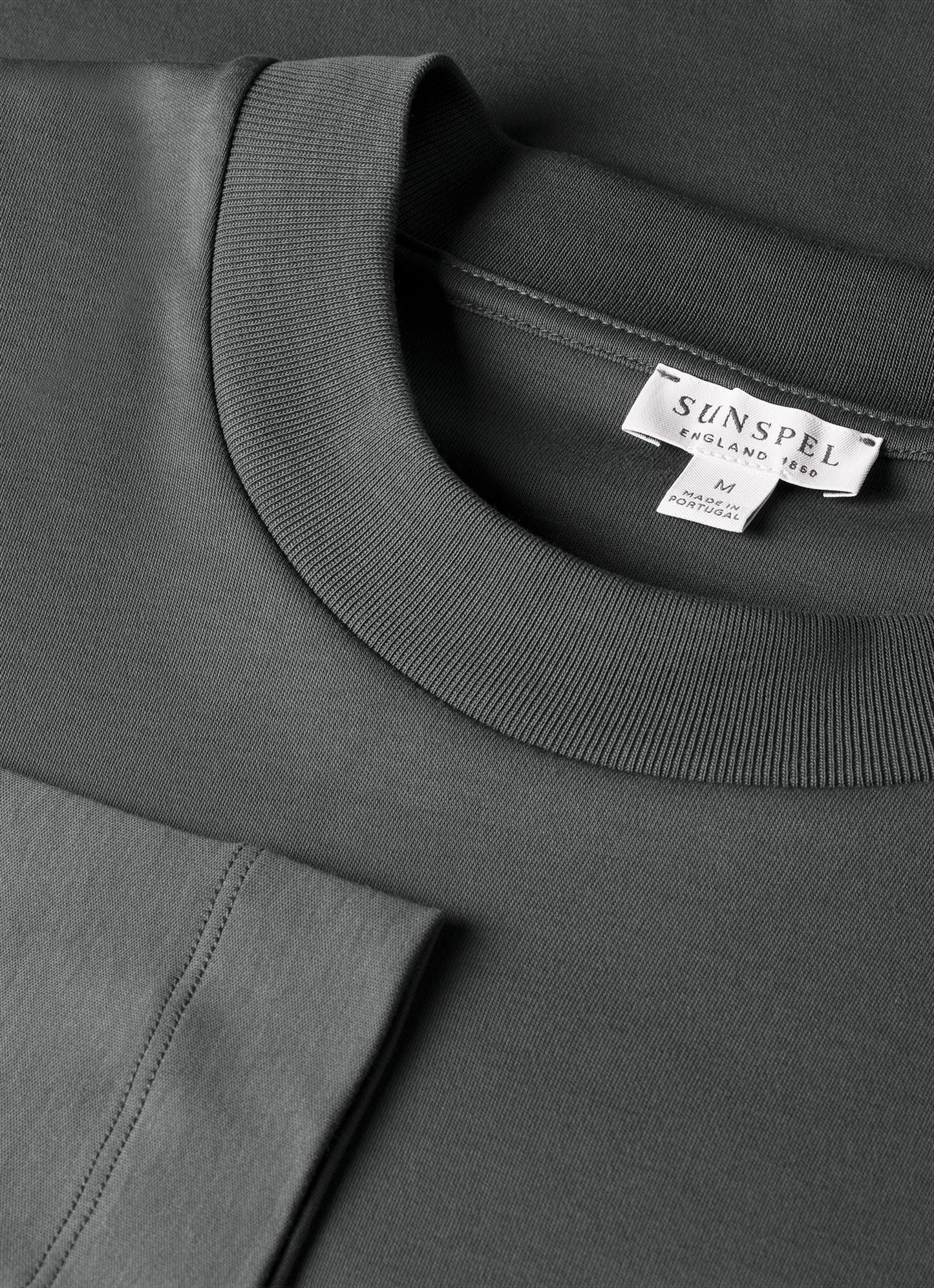Mens Long Sleeve Heavyweight Tshirt In Drill Green Mtsh0182 Gnhv
