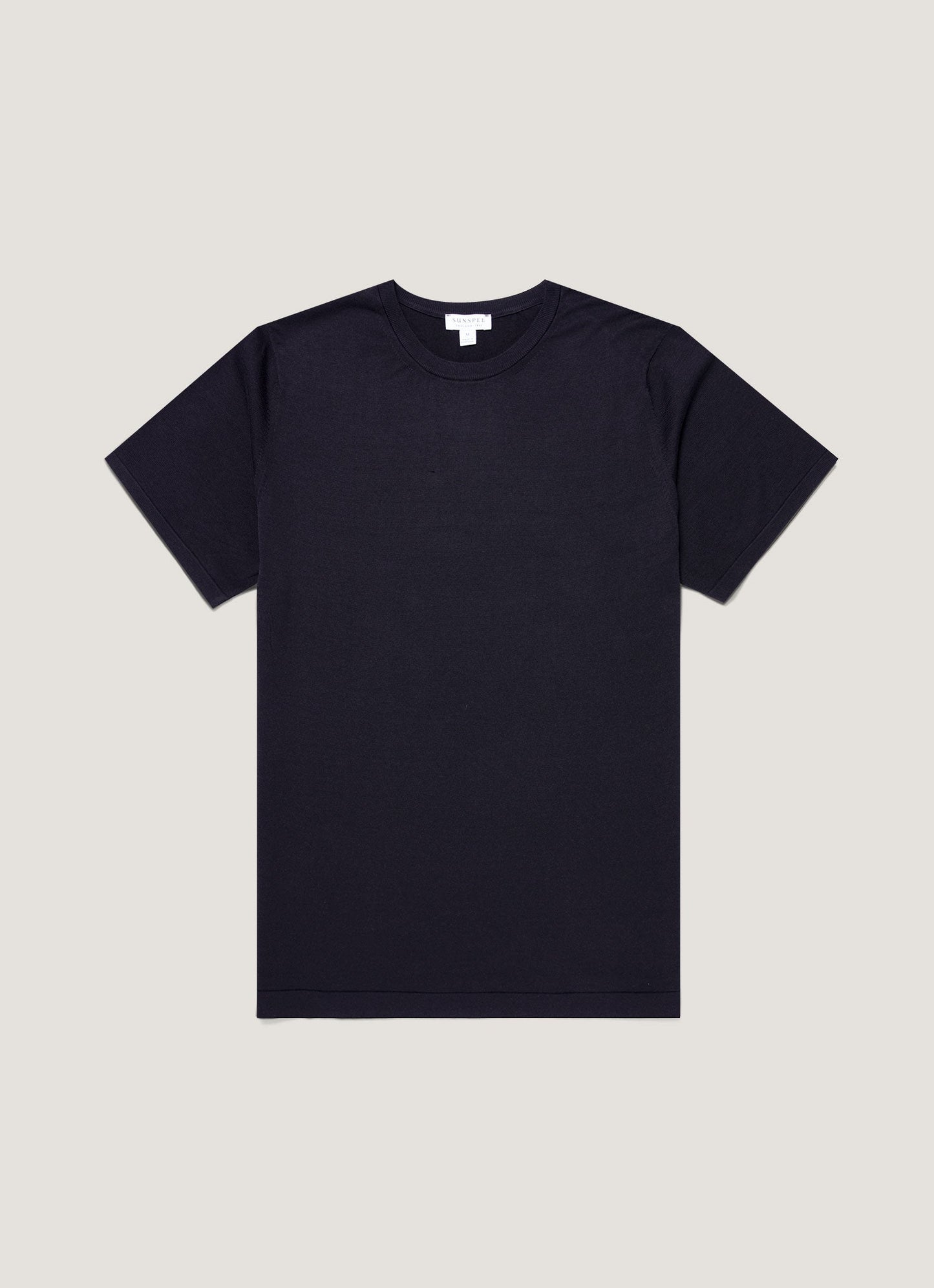 Mens Sea Island Cotton Knit Tshirt In Light Navy Mtsh8278 Buaf