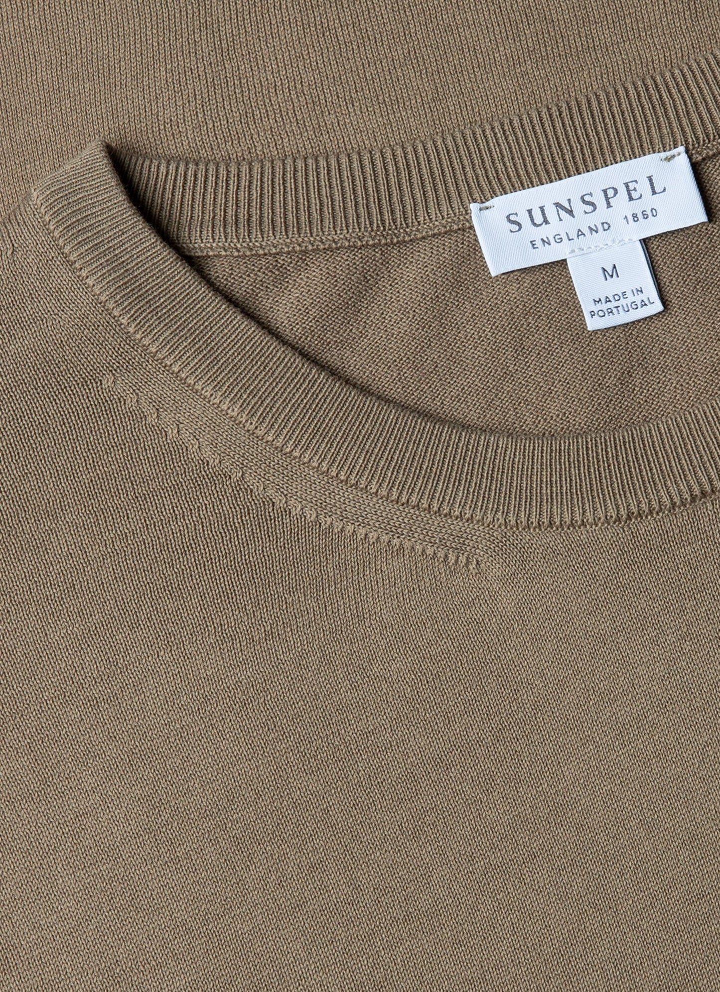 Mens Sea Island Cotton Knit Tshirt In Dark Stone Mtsh8278 Whdc