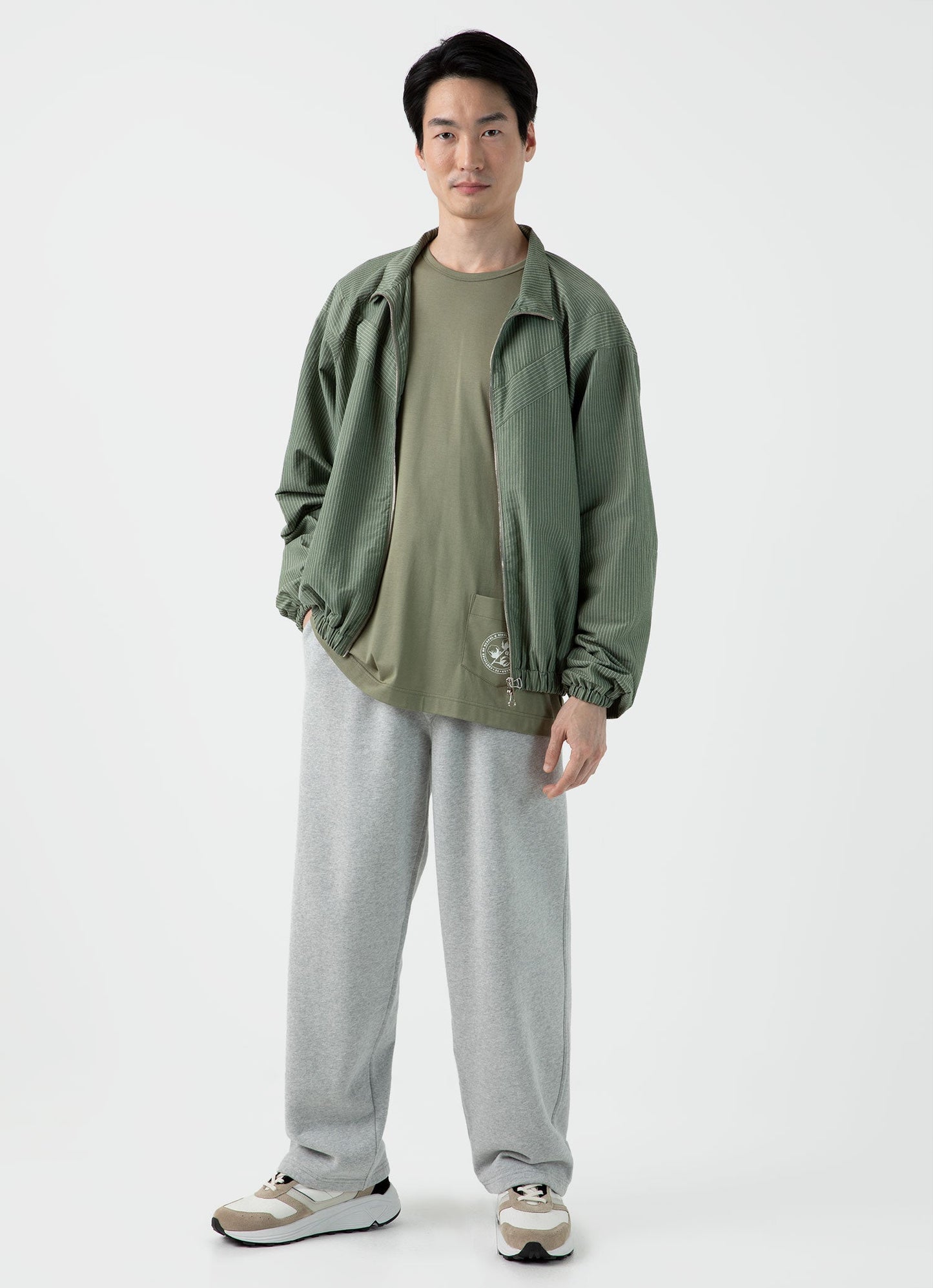 Mens Nigel Cabourn Long Sleeve Tshirt In Army Green Ncmtsh0172 Gnhj