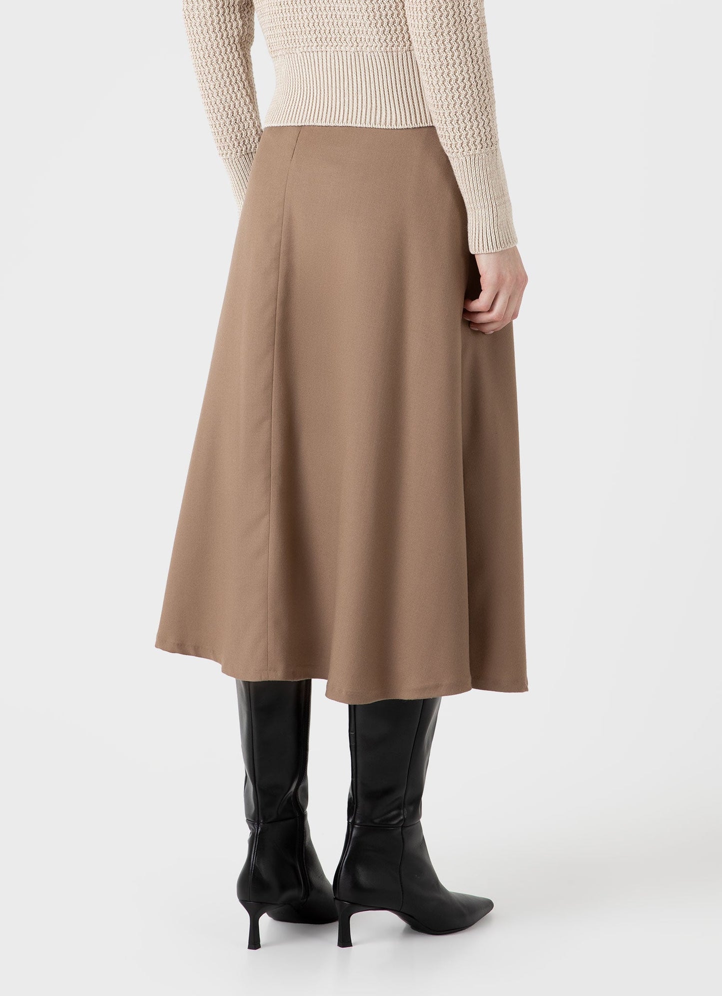 Womens A Line Skirt In Light Camel Wskt6539 Brfg