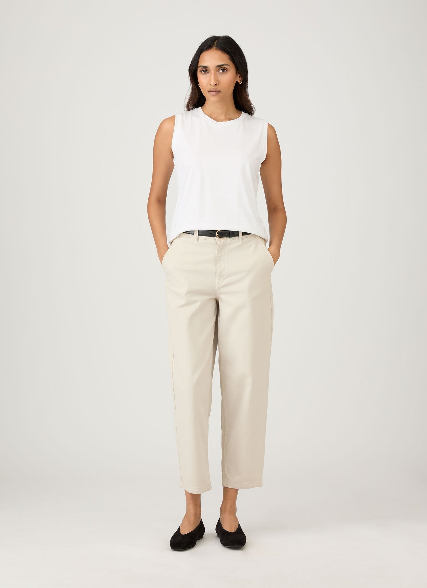 Tapered Trouser In Chalk22