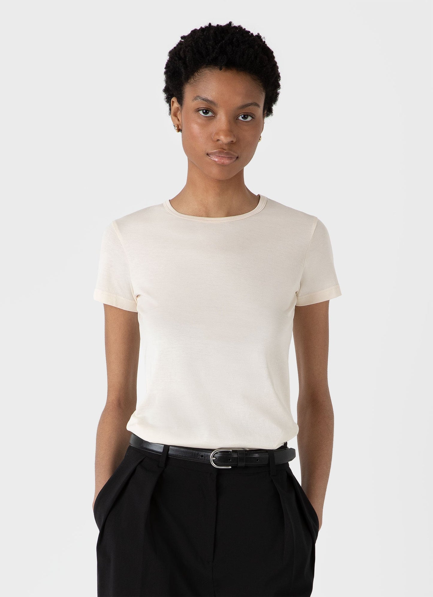 Womens Classic T Shirt In Undyed Wtsh0032U Nuab